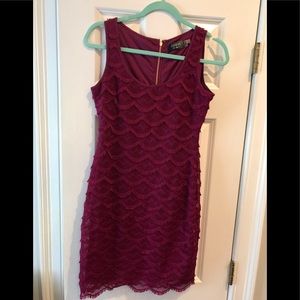 Guess Scalloped Fringe Cocktail Dress